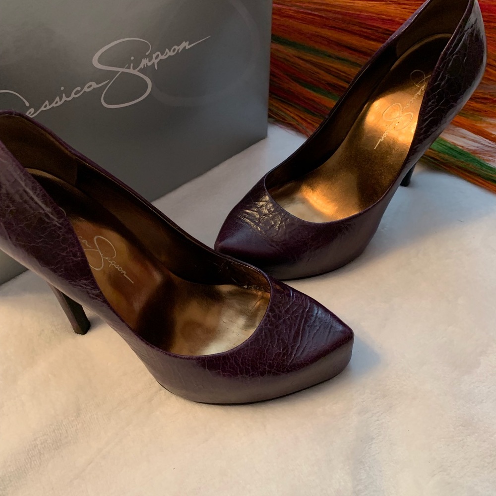 Purple Leather Pumps